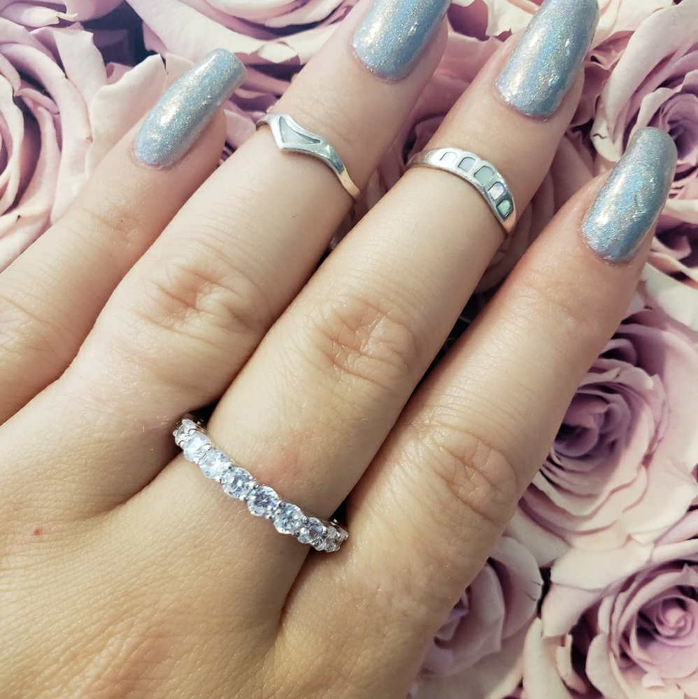 Swarovski crystal ringSterling silver